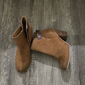 Abound Tan Suede Ankle Booties